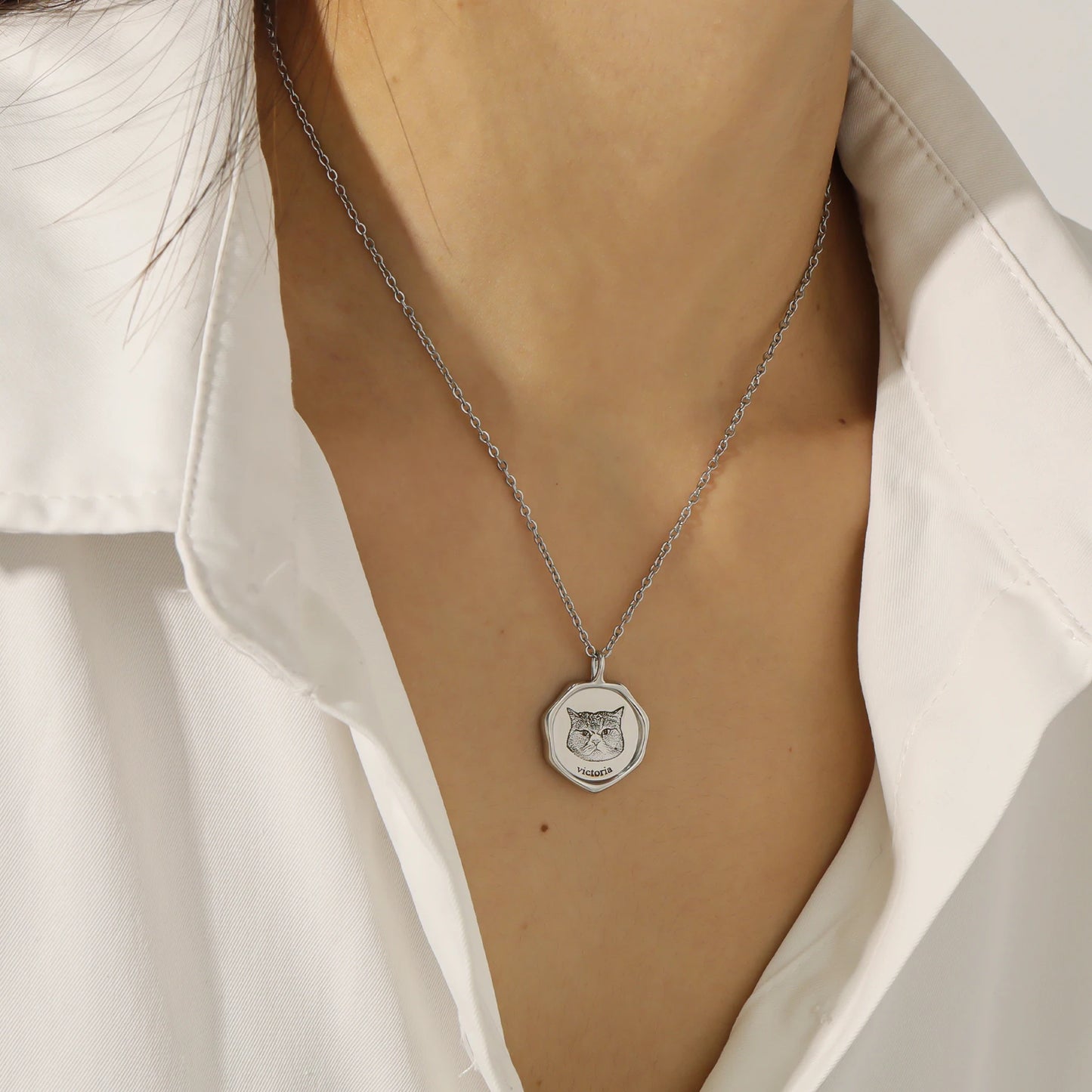 3D Personalized Pet Portrait Necklace