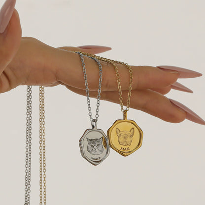 3D Personalized Pet Portrait Necklace