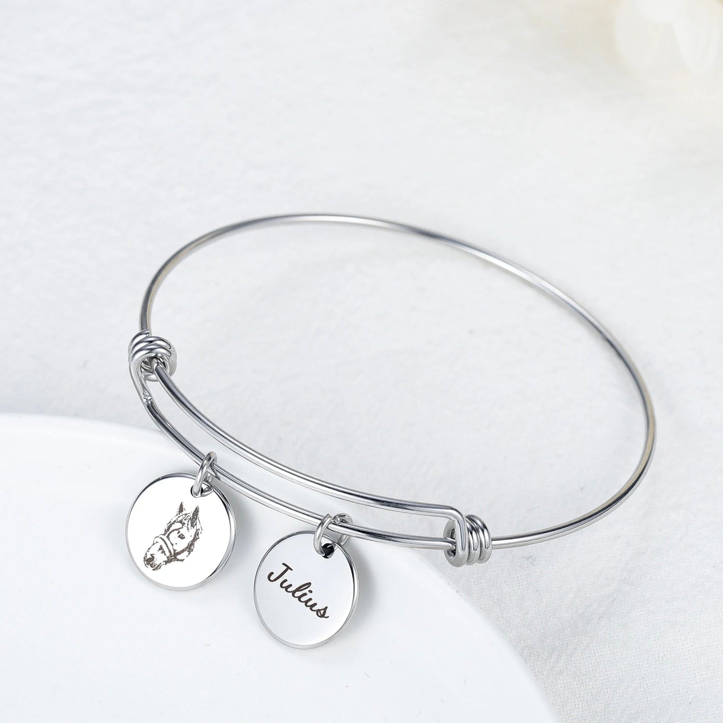 Personalized Pet Photo Disc Bracelet