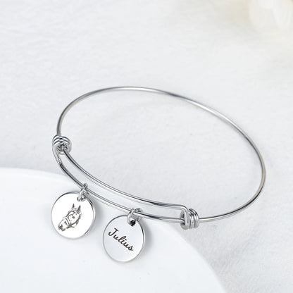 Personalized Pet Photo Disc Bracelet