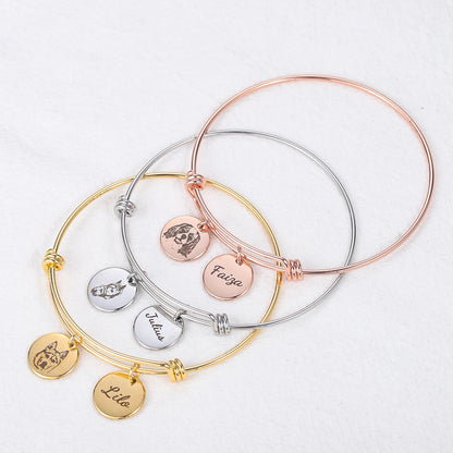 Personalized Pet Photo Disc Bracelet