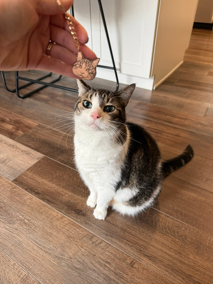 Pet Head Cutout Keychain