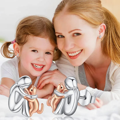 Cat Pendant Necklace & Earrings