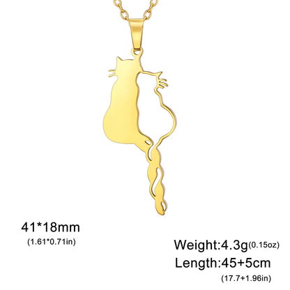 Lovely Cats Pendant Necklace
