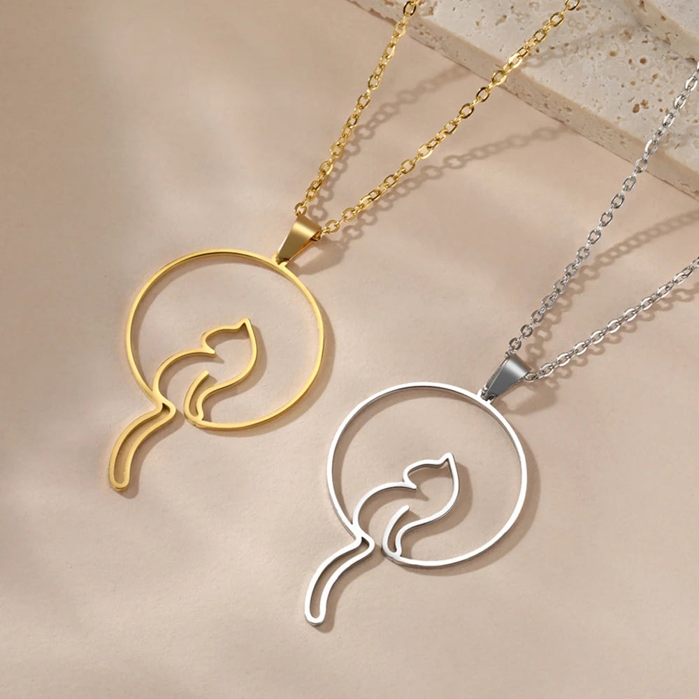 Lovely Cats Pendant Necklace