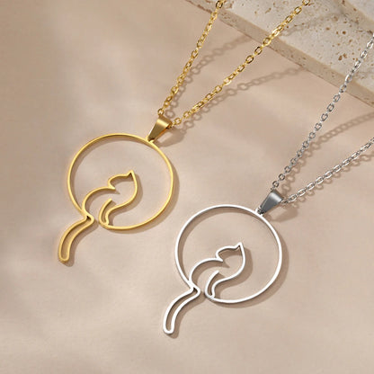 Lovely Cats Pendant Necklace