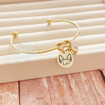 Custom Dog Ears & Photo Projection Bracelet
