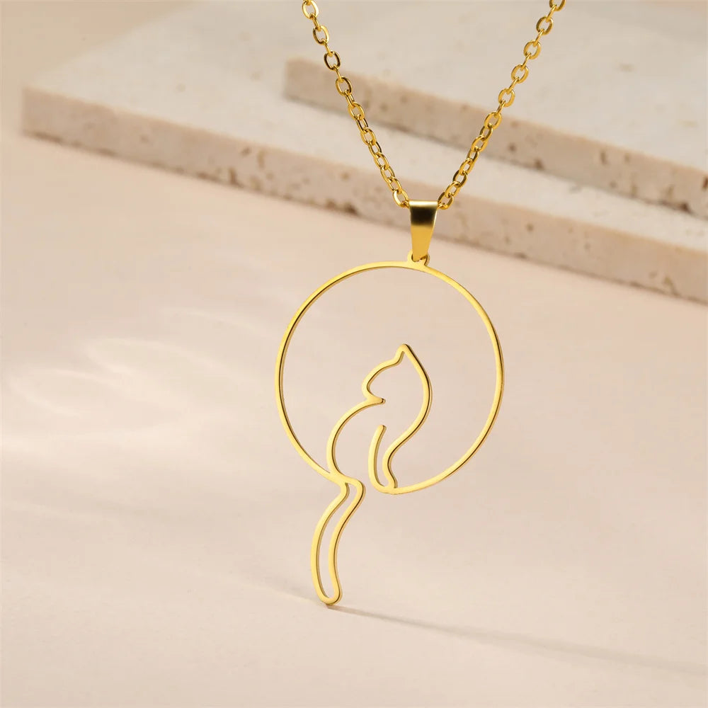 Lovely Cats Pendant Necklace