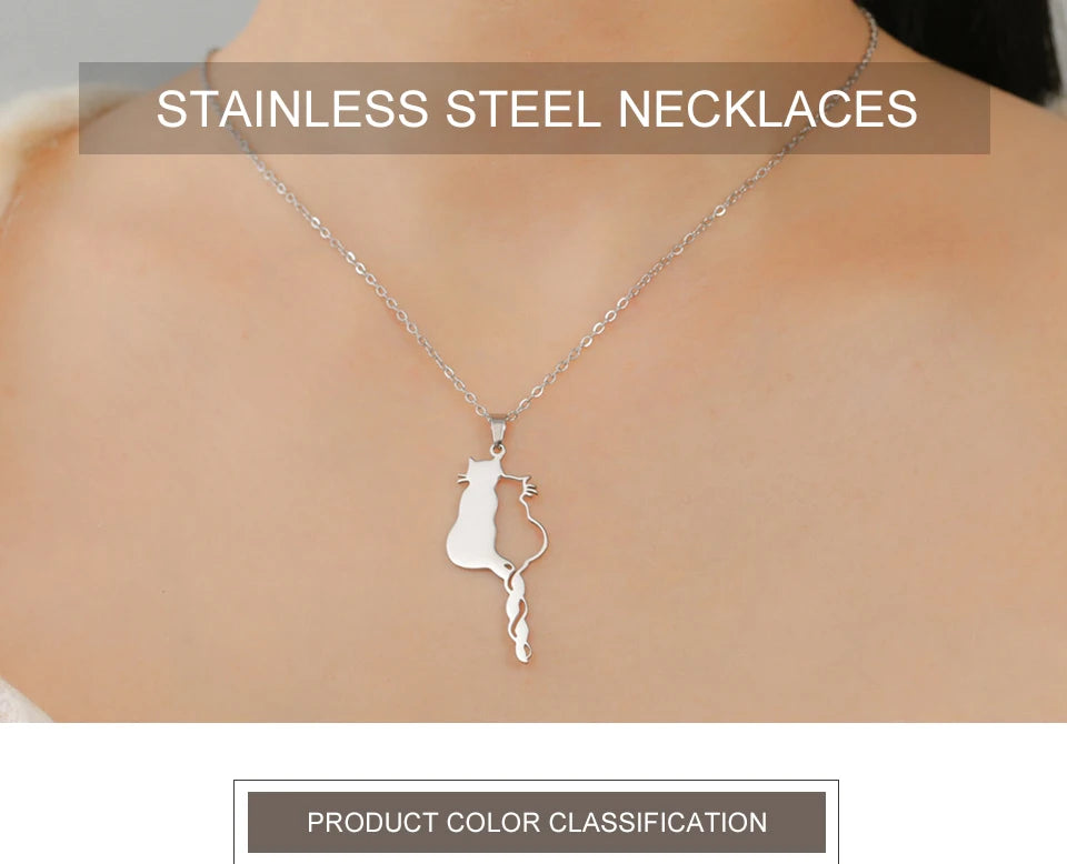 Lovely Cats Pendant Necklace