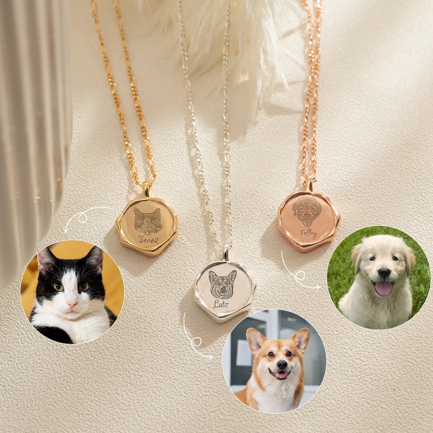 3D Personalized Pet Portrait Necklace