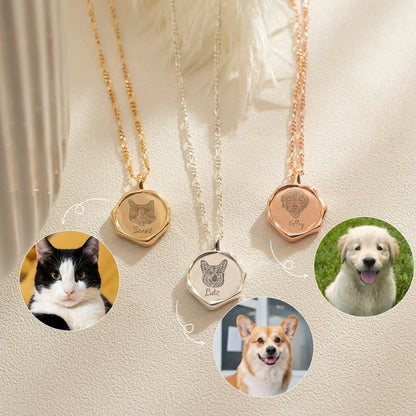 3D Personalized Pet Portrait Necklace