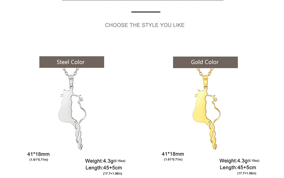 Lovely Cats Pendant Necklace