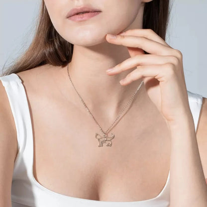 Custom Pet Name & Silhouette Necklace