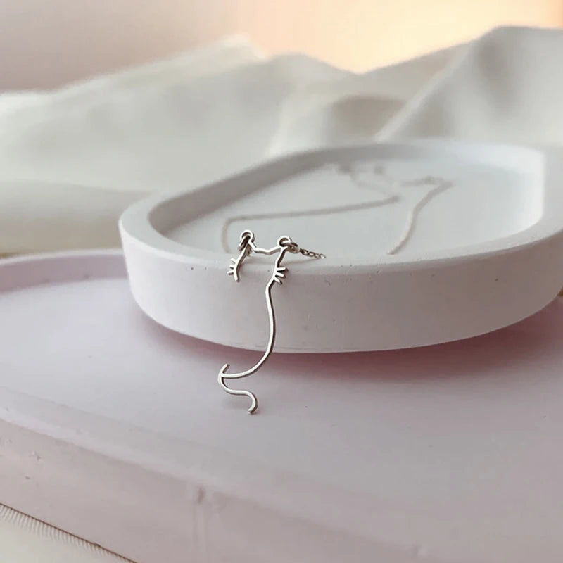 Kitty Cat 14K Gold Plated Pendant Necklace