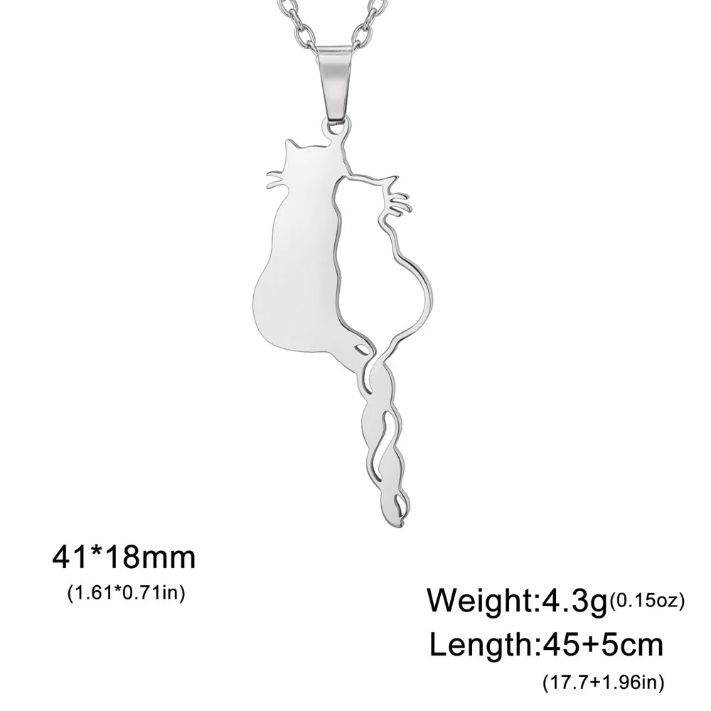 Lovely Cats Pendant Necklace