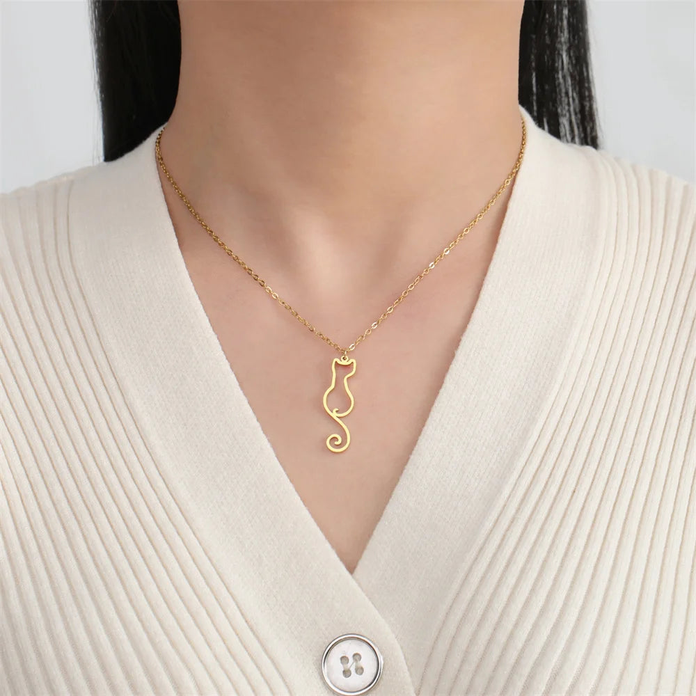 Lovely Cats Pendant Necklace