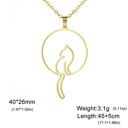 Lovely Cats Pendant Necklace