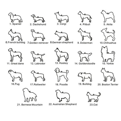 Custom Pet Name & Silhouette Necklace